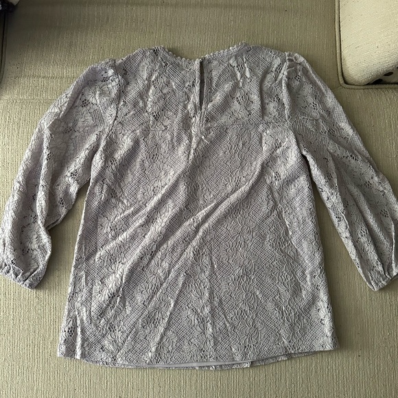 Cable and Gauge Lace 3/4 Sleeve Blouse Size Small - Picture 2 of 2